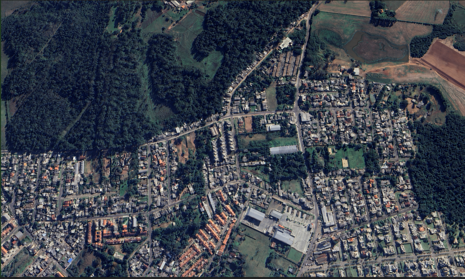 Imagem aérea da região do Serraville Albachiara