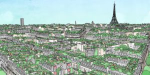 Imagem ilustrativa da cidade de Paris para simbolizar os telhados de zinco