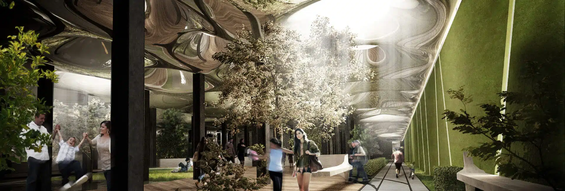Imagem de um ambiente com muitas plantas para simbolizar a construção subterrânea