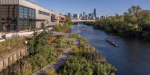 Imagem do Rio Chicago para simbolizar os jardins flutuantes