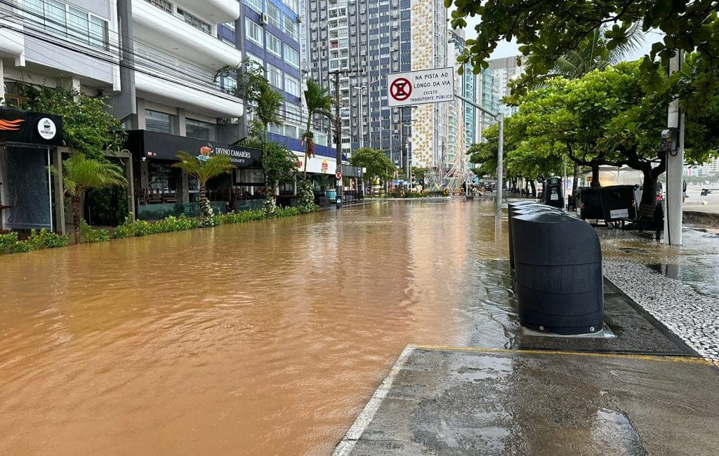 imagem exemplificando a drenagem em Balneário Camboriú, Santa Catarina